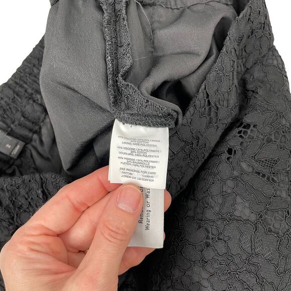 J. Crew black Easy Lace evening ankle pants Sz 2 - Picture 9 of 9
